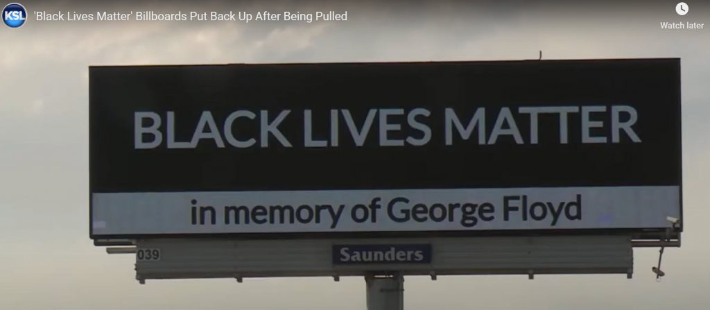 black lives matter billboard