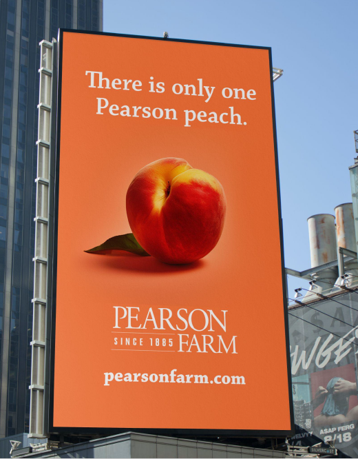 only one Pearson Peach billboard