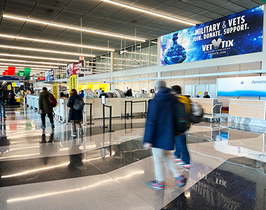 Tension Fabric Display that uses BioKnit Fabric