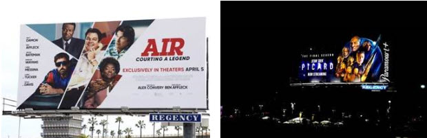 Golden Globe nominated, Air Courting A Legend (Amazon Studios) and Emmy Nominated Star Trek: Picard (Paramount+)  billboards
