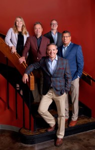 TIH Presidents (front to back Jack Miller-Group CEO, Sean Cotton-Coegi CEO, Bruce Neve-True Media Canada President, Chris Actis-True Media USA President, Candice Rotter-RADaR President. Photo credit LG Patterson. 
