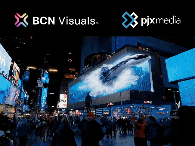 PJX Media and BCN Visuals Partnership to create 3D DOOH