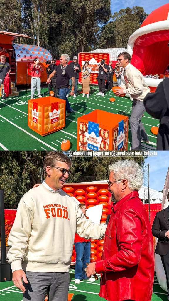 Guy Fieri and Eli Manning